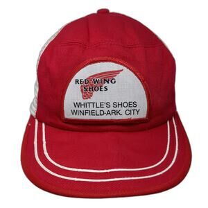 Kap King Trucker Hat Red 7 3/8 Wing Shoes Whittle's Winfield Ark Mesh Snapback
